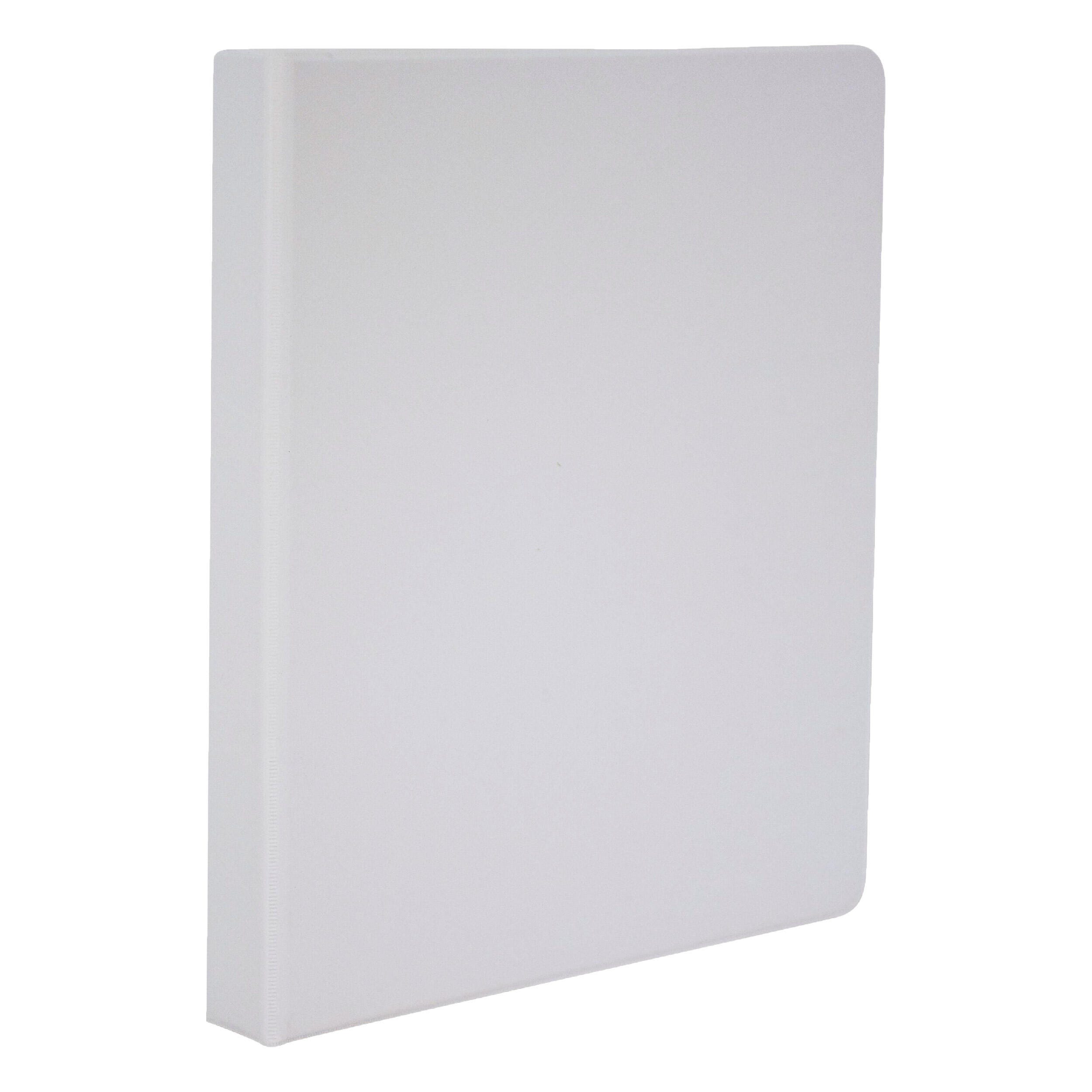 School Smart D Ring Binder, Polypropylene, 1-1/2 Inches, White 2006454